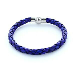 �y���������z�A�N�Z�T���[�@�l�b�N���X�u���X���b�g���U�[hombre favorito pulsera pulsera de cuero 0,5cm trenzada color morado