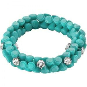 yzANZT[@lbNXhiqbvzbvO[VR[ANAXtXL[bracciale donna hip hop gem hj0260 silicone verde acqua elastico swarovski