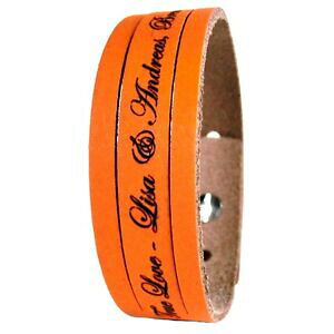 �y���������z�A�N�Z�T���[�@�l�b�N���X�I�����W�u���X���b�ghombre favorito pulsera pulsera con grabado 1,7 cm protegerseorange