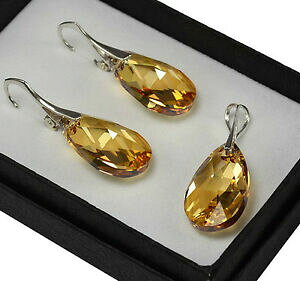 yzANZT[@lbNXXtXL[NX^S[fVhEiVVo[COZbg925 pendientes de plataset hecha con cristales de swarovski golden shadow 22mm pera