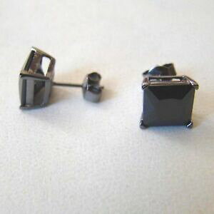 yzANZT[@lbNXAWFg|Cgllorecchini uomo punto luce in argento 925 nero zircone nero quadrato 9 mm 1225