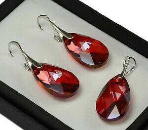 yzANZT[@lbNXmmbh}O}XtXL[Vo[COZbg925 pendientes de plataset hecha con cristales de swarovski 22mm pera rojo magma
