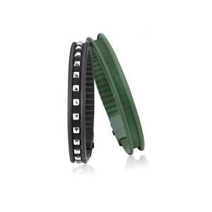 yzANZT[@lbNXqbvzbvhjVR[o[hdoppio bracciale hip hop rail hj0061 silicone nero verde militare acciaio