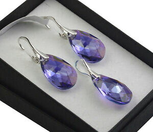 yzANZT[@lbNXXtXL[NX^^UiCgVo[COZbg925 pendientes de plataset hecha con cristales de swarovski 22mm pera tanzanita ab