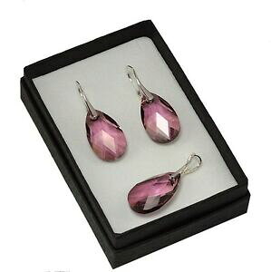 yzANZT[@lbNXXtXL[NX^AeB[NsNiVCOZbgpendientes de 925set hecha con cristales de swarovski 22mm rosa antiguo de pera