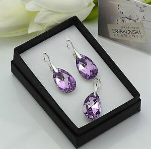 yzANZT[@lbNXXtXL[NX^oCIbgJfyVo[COZbg925 pendientes de plataset hecha con cristales de swarovski 22mm violet cal de pera