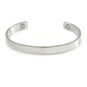 yzANZT[@lbNXVo[uXbguXbghombres mujeres brazalete pulsera magntica de cobre en acabado plateado con dos imanesadju