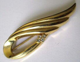 【送料無料】アクセサリー　ネックレスグランデブローチヴィンテージベルgrande broche bijou vintage couleur or belle aile finement cisele cristaux 621