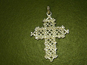 �y���������z�A�N�Z�T���[�@�l�b�N���X�N���[�`�F�A���W�F���gcroce traforata ciondolo in argento 925 millesimi