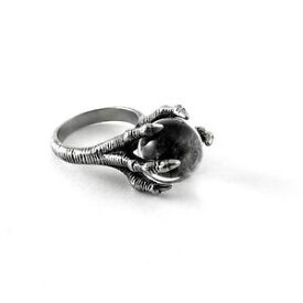 【送料無料】アクセサリー　ネックレスリングドラゴンクロークリスタルダークゴシックring killstar dragon claw quartz crystal ball bague cristal dark gothic gothique