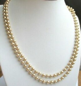 【送料無料】アクセサリー　ネックレスボーグランドビンテージドールbeau grand sautoir 92 cm lger collier couleur or perles dor bijou vintage 351