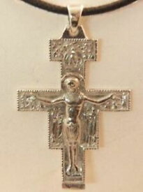 【送料無料】アクセサリー　ネックレスアルジェントスターリングシルバーサンダミアーノクロスクローチェサンダミアーノcroce san damiano in argento 925 sterling silver saint damiano cross