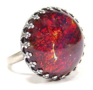 yzANZT[@lbNXre[WO{w~AKXpbglbg[NP[soho anillo vintage bastones bohemia 60er aos donado vidrio red fireopal