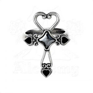 �y���������z�A�N�Z�T���[�@�l�b�N���X�����O�S�V�b�N�N���X�N�[���_�[�Nring bague alchemy gothic amourankh ankh cross heart croix coeur dark gothique