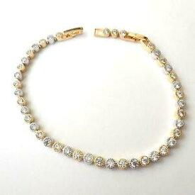 【送料無料】アクセサリー　ネックレステニスゴールドアルジェントビアンキbracciale tennis uomo donna colore oro argento zirconi bianchi 18 20 cm 11 q