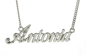 yzANZT[@lbNXkzCgS[hVo[lbNXJX^NX}X18 k oro blanco plateado collar con nombre antoniajoyas navidad personalizado