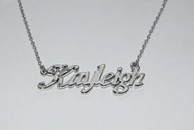 【送料無料】アクセサリー　ネックレスホワイトゴールドメッキネックレスカスタムカスタムkayleigh en oro blanco platinado collar con nombrebridal personalizado personalizado