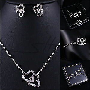 yzANZT[@lbNXCOuXbg`F[N[o[XtXL[GgP[Xcadena pendientes pulsera * doblecorazn *, trbol pl, swarovski elements, estuche