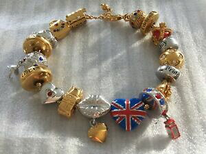 �y���������z�A�N�Z�T���[�@�l�b�N���X���f�B�[�X�u���X���b�gseoras britnico patritico pulsera con dijesnuevo con certificado y bolsa
