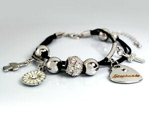 yzANZT[@lbNXXet@j[zCgS[huXbgNX}Xoro blanco encanto nombre stephanie pulsera de cuero cumpleaos regalo de navidad para su
