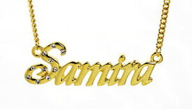 【送料無料】アクセサリー　ネックレスゴールドメッキネックレス18k chapado en oro con collar con nombre samiracompromiso nombre cadena regalos para ella