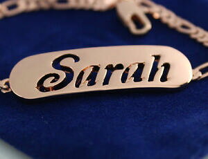 �y���������z�A�N�Z�T���[�@�l�b�N���X�u���X���b�g�T��k�t�@�b�V����pulsera con nombre sarah 18 k oro plateado plateado moda regalo