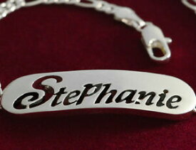 【送料無料】アクセサリー　ネックレスブレスレットステファニーkファッションpulsera con nombre stephanie 18 k oro plateado plateado moda regalo