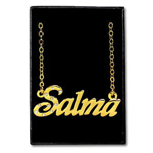 �y���������z�A�N�Z�T���[�@�l�b�N���X�S�[���h���b�L�l�b�N���Xchapado en oro con collar de nombresalmaideas de regalo para ellajoyera personalizado