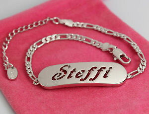 �y���������z�A�N�Z�T���[�@�l�b�N���X�u���X���b�g�z���C�g�S�[���h�V���o�[steffispulsera con nombre 18ct oro blanco plateadoregalos para ellamoda