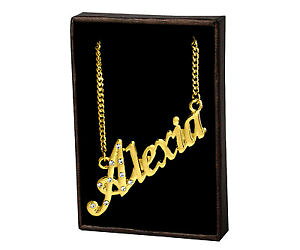 �y���������z�A�N�Z�T���[�@�l�b�N���X�A���N�V�A�l�b�N���X�`�F�R�J�X�^��collar de nombre alexia 18 k oro plateado personalizado nico checa pedrera