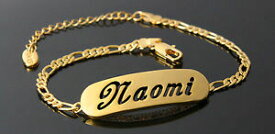 【送料無料】アクセサリー　ネックレスファッションジュエリープレゼントブレスレットpulsera con nombre naomi 18 k oro plateado moda cumpleaos joyas regalo