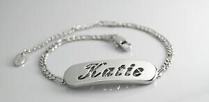 �y���������z�A�N�Z�T���[�@�l�b�N���X�z���C�g�S�[���h�V���o�[katiepulsera con nombre 18ct oro blanco plateadoregalos para ellamoda