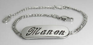 �y���������z�A�N�Z�T���[�@�l�b�N���X�z���C�g�S�[���h�V���o�[manonpulsera con nombre 18ct oro blanco plateadoregalos para ellamoda