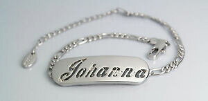 �y���������z�A�N�Z�T���[�@�l�b�N���X�z���C�g�S�[���h�V���o�[johannapulsera con nombre 18ct oro blanco plateadoregalos para ellamoda