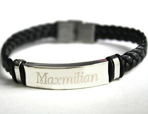 yzANZT[@lbNXU[uXbgppv[gmaximilianpara hombre de cuero trenzado pulsera con nombrepap regalo de cumpleaos para l