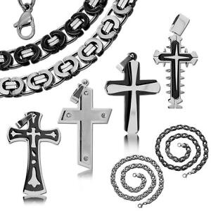 yzANZT[@lbNXXeXX`[`F[lbNXLOg[[NX`F[oCJ[cadena de acero inoxidable remolque collar cruz rey seores cadena negro plateado bike