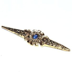 【送料無料】アクセサリー　ネックレスブローチクリスタルブローチbroche crateur signe de couleur or cristal bleu bijou brooch