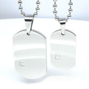 yzANZT[@lbNXXeXX`[NX^`F[g[[p[gi[`F[p[gi[^Ocadena de socios acero inoxidable dogtag dog tag con cristal socios remolque cadena