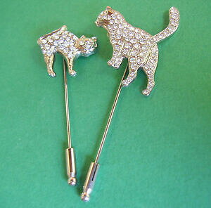 �y���������z�A�N�Z�T���[�@�l�b�N���X�`���b�g�X�i�b�v472 2 broches epinglettes chats metal strasse