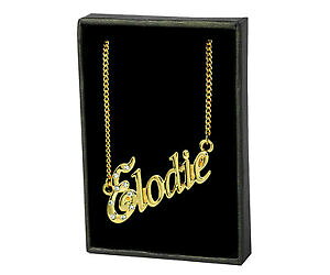 �y���������z�A�N�Z�T���[�@�l�b�N���X�l�b�N���Xk�S�[���h���b�L�y���_���g�N���X�}�X�o�����^�C��collar de nombre elodie 18k chapado en oro nico navidad colgante de san valentn