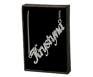 �y���������z�A�N�Z�T���[�@�l�b�N���X�l�b�N���X���j�[�N�J�X�^�����C�hcollar de nombre krystyna 18k chapado en oro de boda personalizado nico hecho regalo