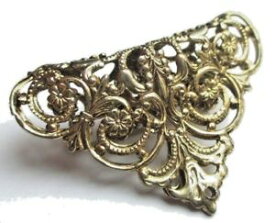 【送料無料】アクセサリー　ネックレスビンテージbelle broche cur couleur vieil or finement ajoure bijou vintage 2504