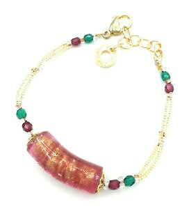 �y���������z�A�N�Z�T���[�@�l�b�N���X�C�^���A�����m�K���Xbracciale donna antica murrina veneziana murano glass made in italy vn 306