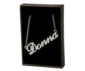 【送料無料】アクセサリー　ネックレスドナネックレスホワイトゴールドメッキcollar de nombre donna chapado en oro blanco 18ctregalos personalizadoscumpleaos