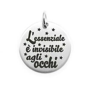 yzANZT[@lbNXpendente moneta personalizzata in acciaio lessenziale invisibile agli occhi
