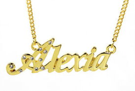 【送料無料】アクセサリー　ネックレスネックレス18k chapado en oro con collar con nombre alexiabridal regalos personalizados para su