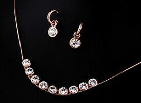 【送料無料】アクセサリー　ネックレスアンプセットチェーンイヤリングlujo seora joyas set cadena amp; pendientes de oro cristal pl idea de regalo