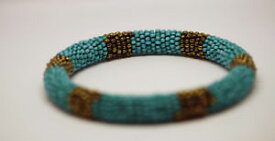 【送料無料】アクセサリー　ネックレスターコイズプラスチックシードパールブレスレットアンプnuevo anunciovintage semilla turquesa pulsera de perlas de plstico look amp; oro