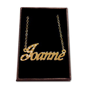 �y���������z�A�N�Z�T���[�@�l�b�N���X�S�[���h�l�b�N���X�A�C�f���e�B�e�Bchapado en oro con collar de nombrejoanneideas de regalo para ellaaccesorios de identidad