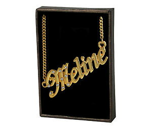 �y���������z�A�N�Z�T���[�@�l�b�N���X�l�b�N���Xk�S�[���h���b�L�f�U�C�i�[collar de nombre meline 18k chapado en oro boda nico diseador cadenilla